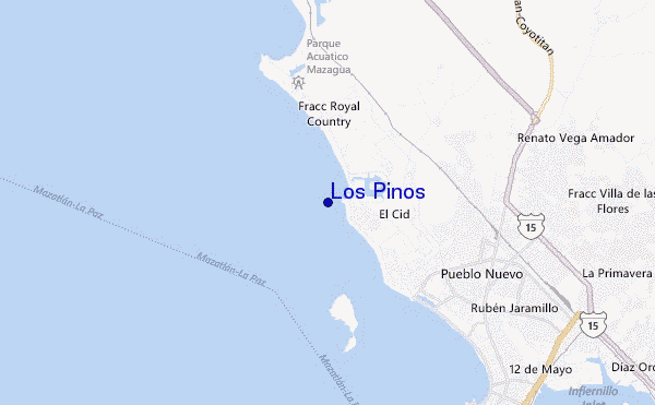 locatiekaart van Los Pinos