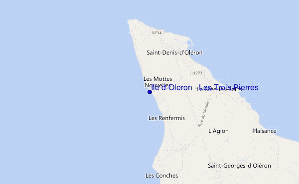 locatiekaart van Ile d'Oleron - Les Trois Pierres