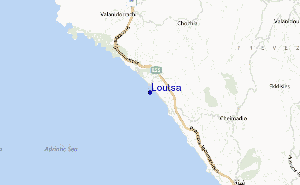 locatiekaart van Loutsa