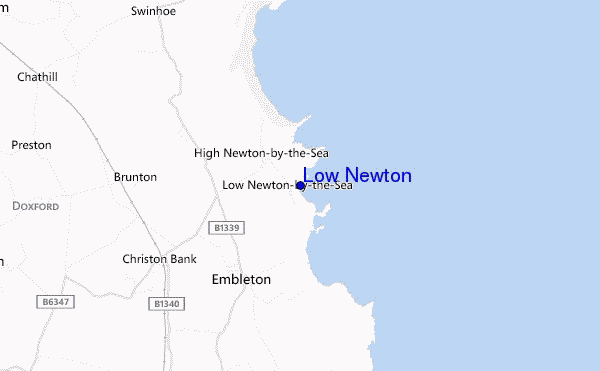 locatiekaart van Low Newton