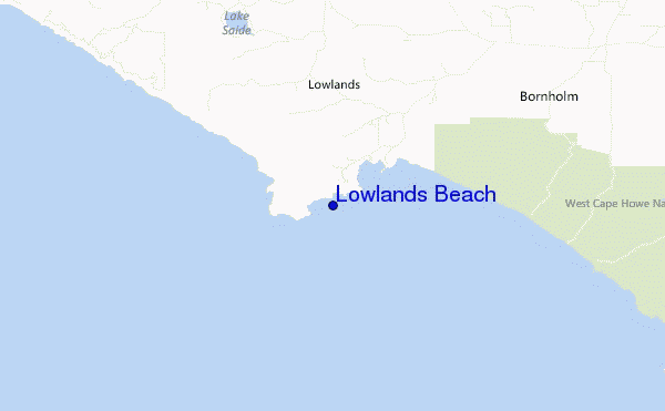 locatiekaart van Lowlands Beach