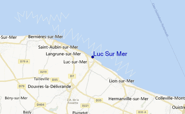 locatiekaart van Luc Sur Mer