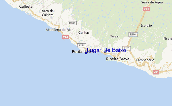 locatiekaart van Lugar De Baixo