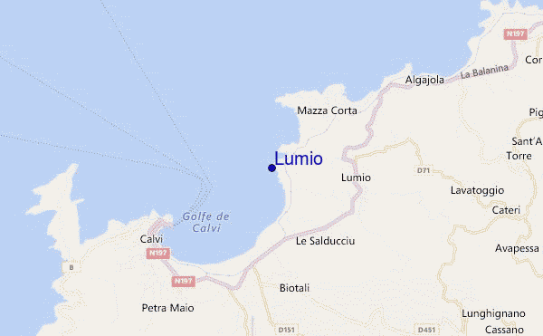 locatiekaart van Lumio