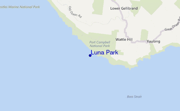 locatiekaart van Luna Park