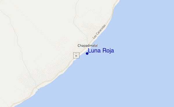 locatiekaart van Luna Roja