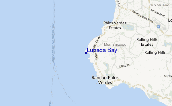 locatiekaart van Lunada Bay
