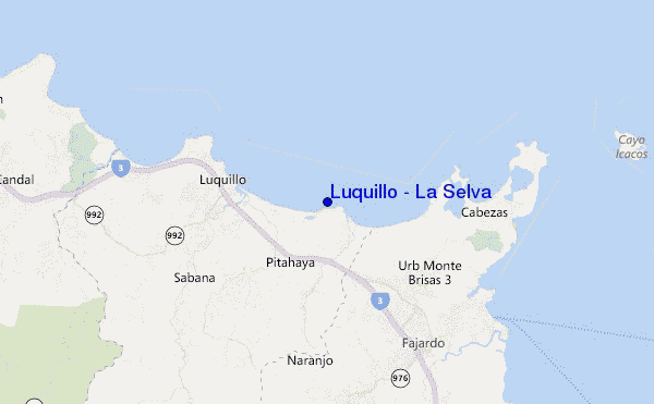 locatiekaart van Luquillo - La Selva