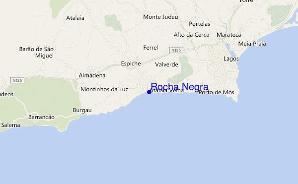 locatiekaart van Rocha Negra