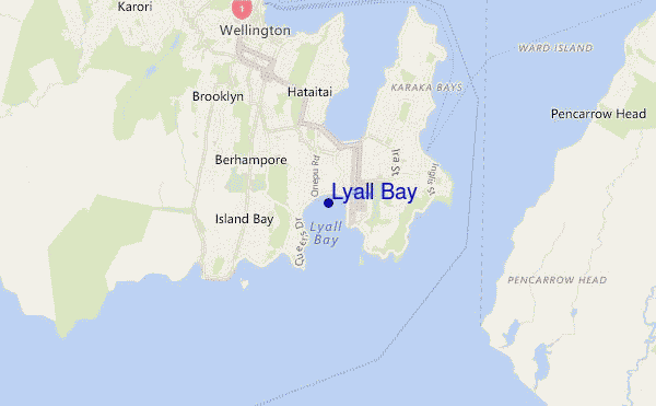 locatiekaart van Lyall Bay