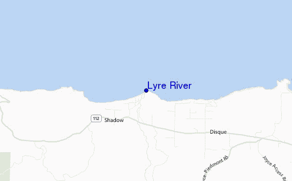 locatiekaart van Lyre River