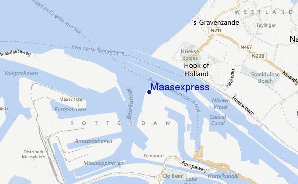 locatiekaart van Maasexpress