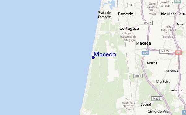 locatiekaart van Maceda
