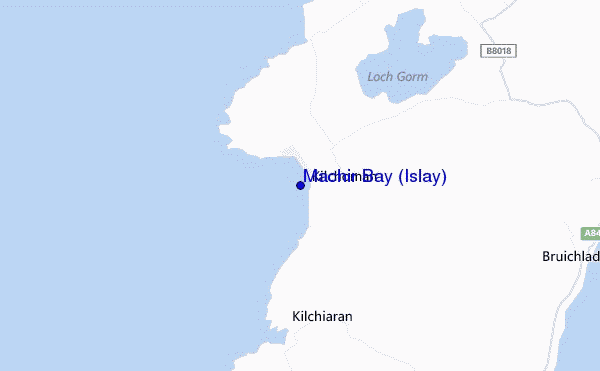 locatiekaart van Machir Bay (Islay)