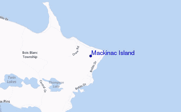 locatiekaart van Mackinac Island