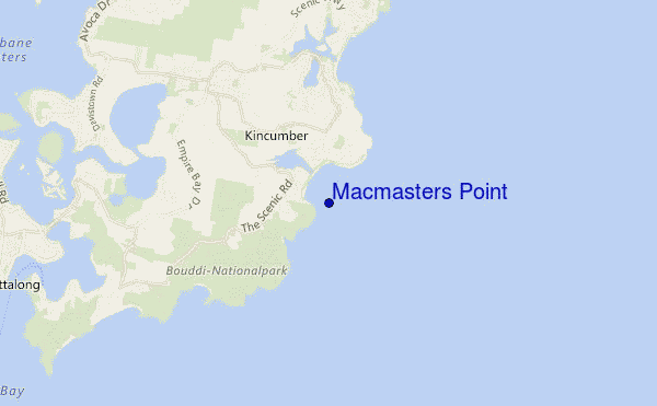 locatiekaart van Macmasters Point
