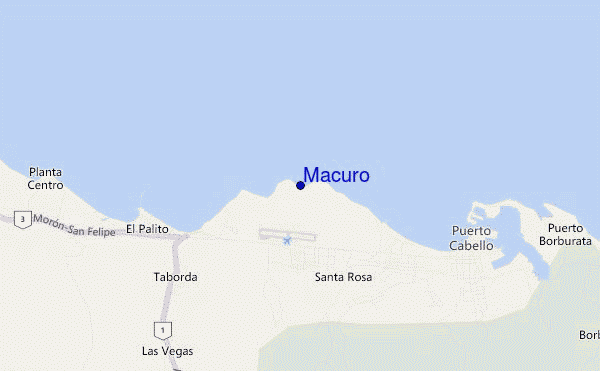 locatiekaart van Macuro