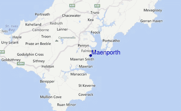 Maenporth Location Map