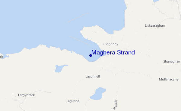 locatiekaart van Maghera Strand