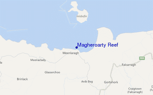 locatiekaart van Magheroarty Reef