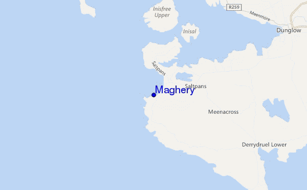 locatiekaart van Maghery