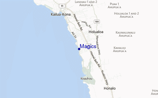 locatiekaart van Magics