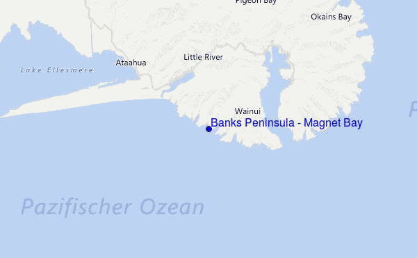 Banks Peninsula - Magnet Bay Location Map
