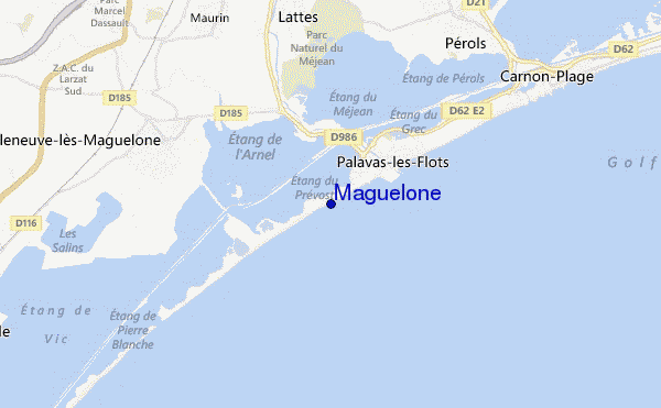 locatiekaart van Maguelone