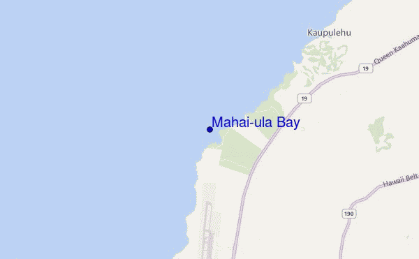 locatiekaart van Mahai'ula Bay