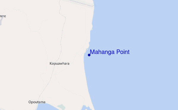 locatiekaart van Mahanga Point