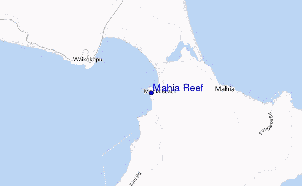 locatiekaart van Mahia Reef