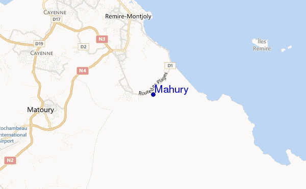 locatiekaart van Mahury