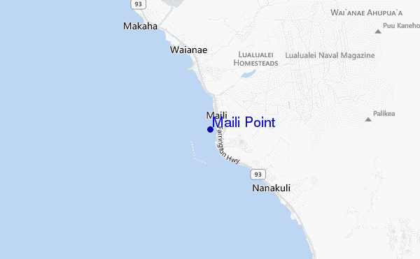 locatiekaart van Maili Point