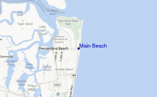 locatiekaart van Main Beach