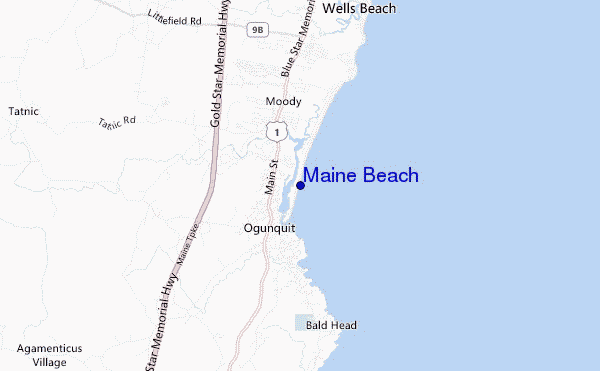 locatiekaart van Maine Beach