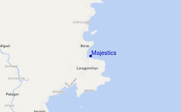locatiekaart van Majestics