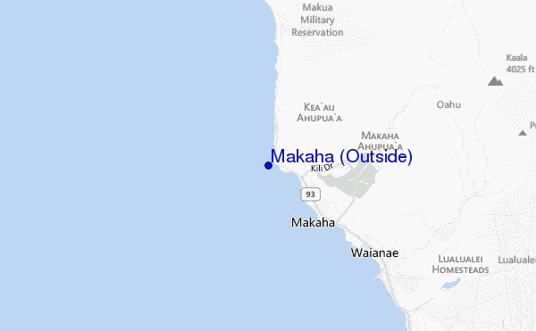 locatiekaart van Makaha (Outside)