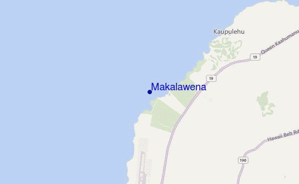 locatiekaart van Makalawena