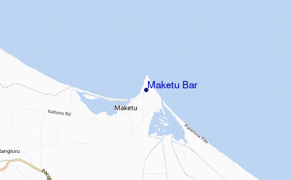 locatiekaart van Maketu Bar