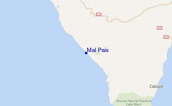 locatiekaart van Mal Pais