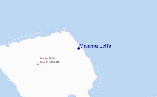 Malama Lefts Location Map