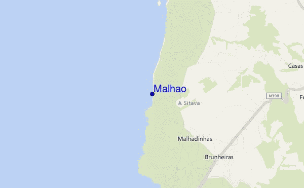 locatiekaart van Malhão