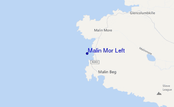 locatiekaart van Malin Mor Left