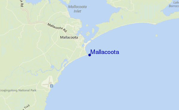 locatiekaart van Mallacoota