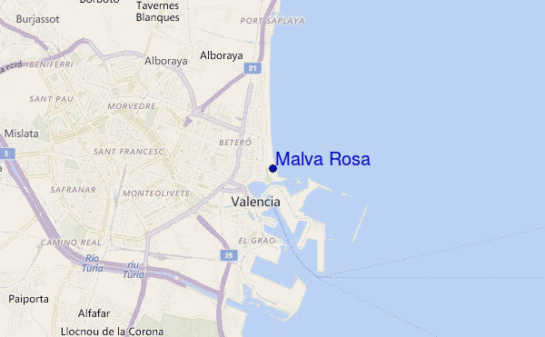 locatiekaart van Malva Rosa