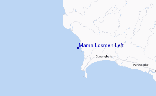 locatiekaart van Mama Losmen Left