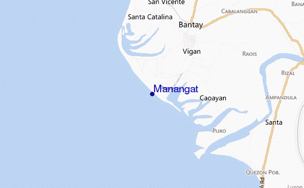 locatiekaart van Manangat
