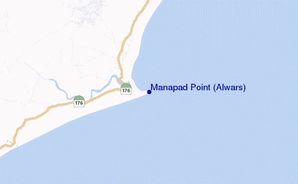 locatiekaart van Manapad Point (Alwars)