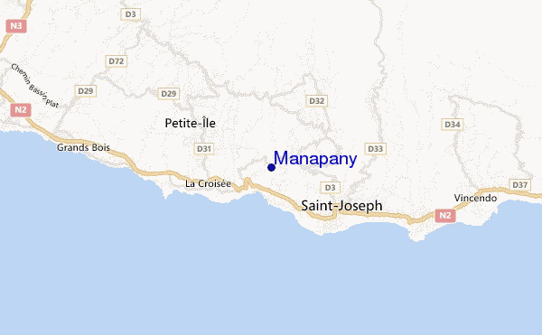 locatiekaart van Manapany