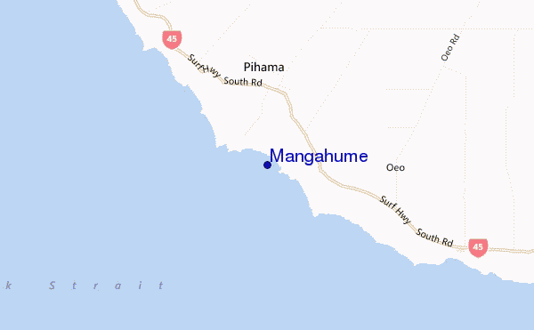 locatiekaart van Mangahume